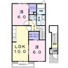 コスモス（八寸町） 2LDKの間取り