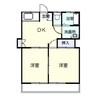 サンガーデン（上蓮町） 2DKの間取り