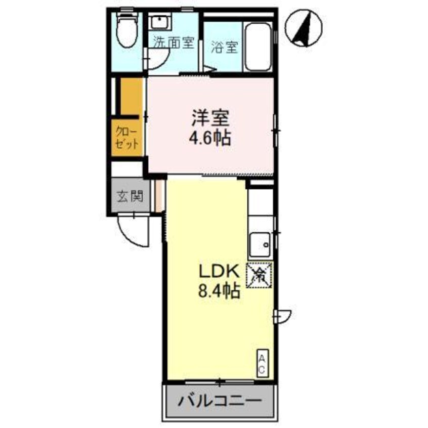 間取図 ヴィラ・ブルーノＢ（稲荷町）