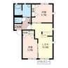 ヴィラ・ブルーノＧ（稲荷町） 2LDKの間取り