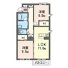 ノアーズアーク 2LDKの間取り