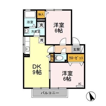 間取図 エピナールＢ（連取町）