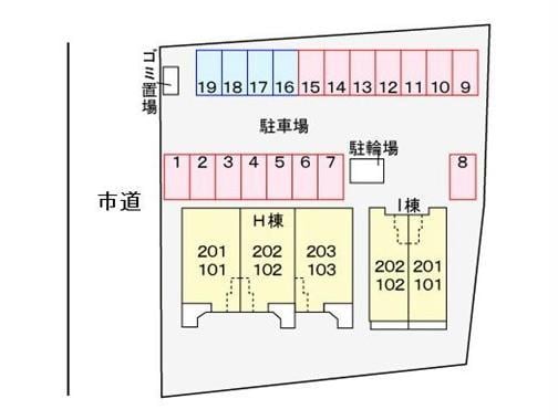 配置図 シプリエールＩ（境女塚）