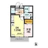エピナールＥ（連取本町） 1DKの間取り