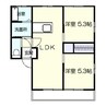アネシス韮塚（韮塚町） 2LDKの間取り