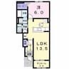 シャイニングⅠ（富塚町） 1LDKの間取り