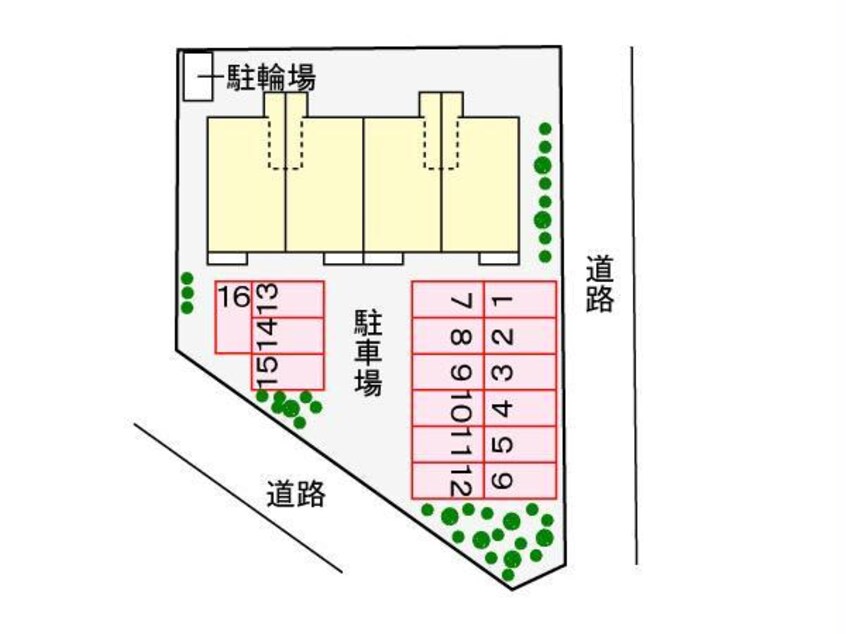 配置図 リバーコート（韮塚町）