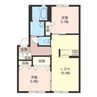ヴァンソレーユ（田部井町） 2LDKの間取り