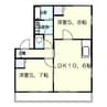 メゾンＥＳ　Ａ 2LDKの間取り