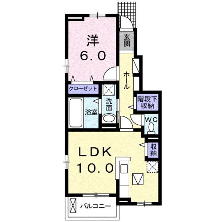 間取図 ユングフラウ　サカエＢ（境栄）