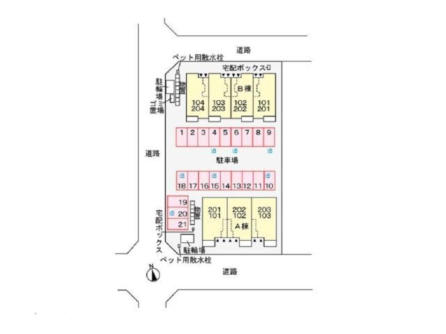 配置図 ユングフラウ　サカエＢ（境栄）