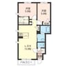 フィナンツェーラＢ（緑町） 2LDKの間取り