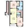 フィナンツェーラC（緑町） 2LDKの間取り