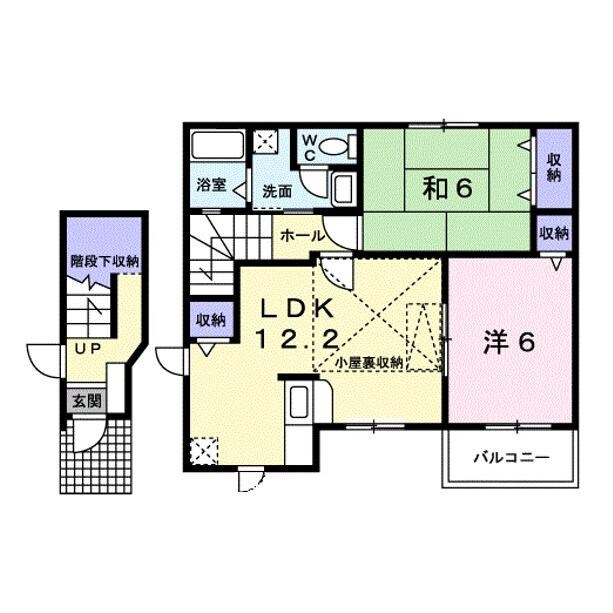 間取り図 ヒラソール（連取町）