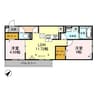 ポルトフィーノＢ（宮子町） 2LDKの間取り