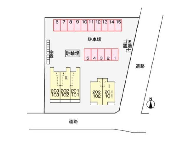 配置図 アランチャⅡ（富塚町）