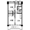 ドーチェスター（今泉町） 2DKの間取り