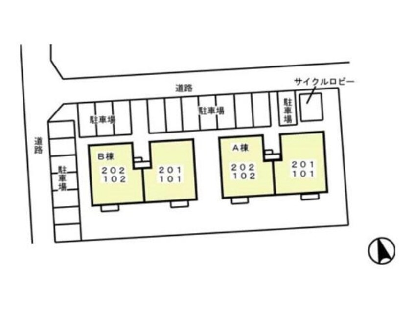 配置図 ベルサードＡ（太田町）