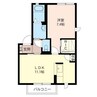 ケイコーポＤ（三室町） 1LDKの間取り