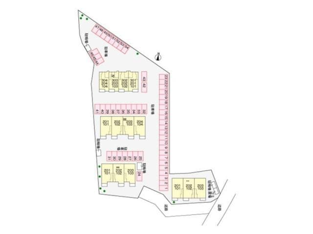 配置図 Amazing　Square　D（上諏訪町）