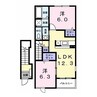 ミユマ・パレスＡ（市場町） 2LDKの間取り
