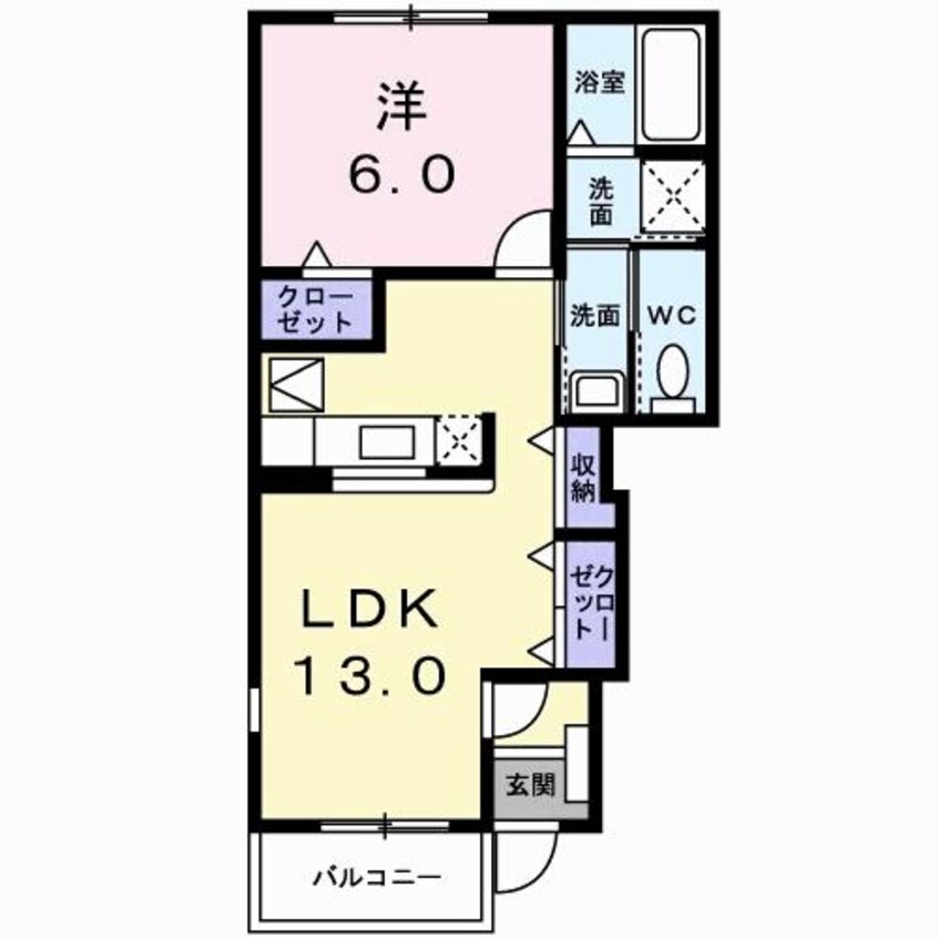 間取図 ミユマ・パレスＡ（市場町）