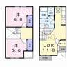 ブロードパークC（連取町） 2LDKの間取り