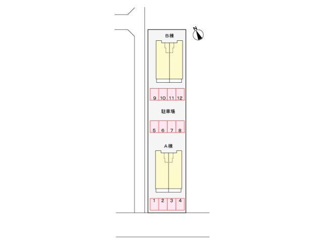 配置図 フォルトゥーナB（新栄町）