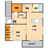 エミネンス西野目D（田部井町） 1LDKの間取り