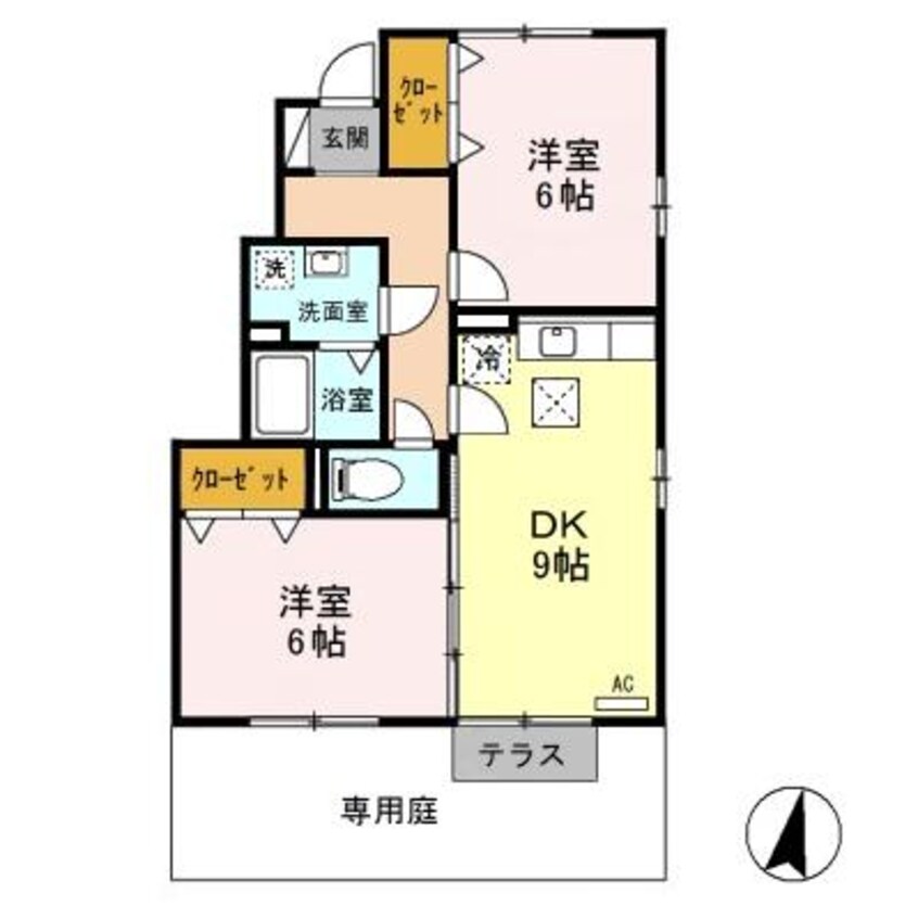 間取図 ロイヤルガーデン連取B（連取本町）