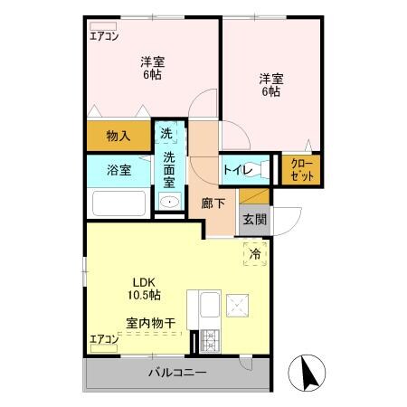 間取り図 ラフェリア（連取町）