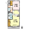ＥＴＥＲＮＡ東本町Ⅱ（東本町） 1LDKの間取り
