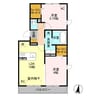 シルワ（田中島町） 2LDKの間取り