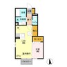 ラディーチェ（連取町） 1LDKの間取り