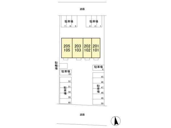 配置図 ラディーチェ（連取町）