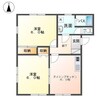 シュクルA 2DKの間取り