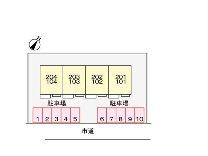 配置図 グリーンパレス（宮子町）