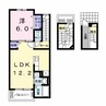 マーベラスⅢ（除ヶ町） 1LDKの間取り