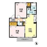 エピナールC（連取本町） 2DKの間取り