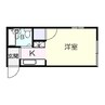 モンパレス伊勢崎第３－２号棟（宮前町） 1Kの間取り