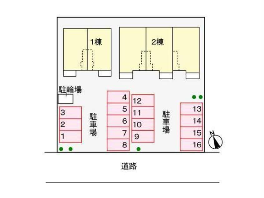 配置図 ラ・ポルテB（連取町）