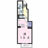 モデルノB 1Rの間取り