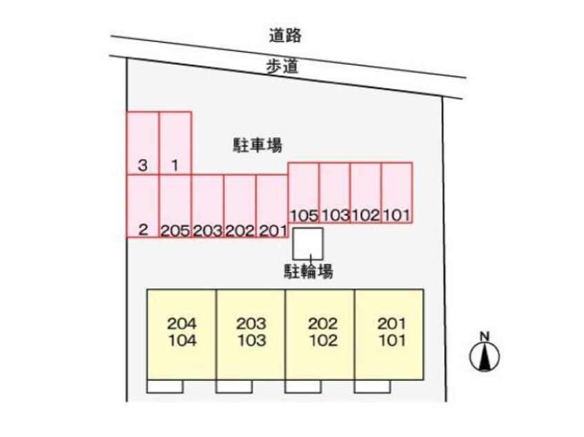 配置図 ファミールエステート（美茂呂町）