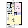 すみれハイツ（山王町） 1LDKの間取り