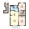 コスモスB（茂呂町） 2LDKの間取り