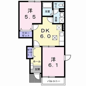 間取図 サンセールＯ・B（昭和町）