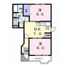 マノワールA（富塚町） 2DKの間取り