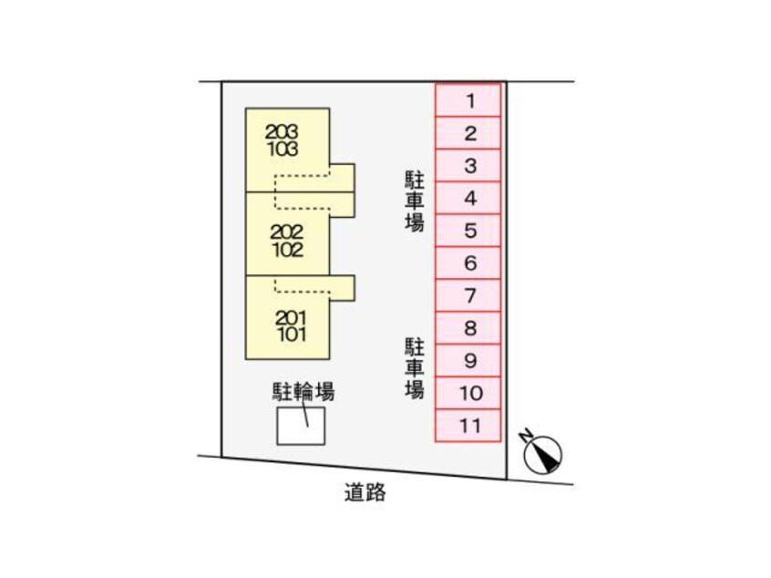 配置図 メゾンアイリス（宮子町）