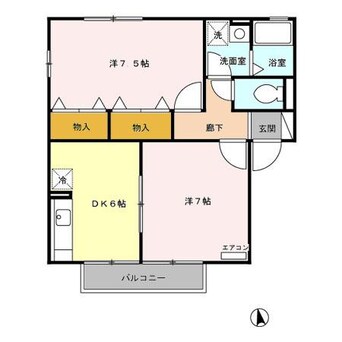 間取図 プランドールA（茂呂町）