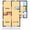 グランドゥール青山A（田中島町） 2LDKの間取り